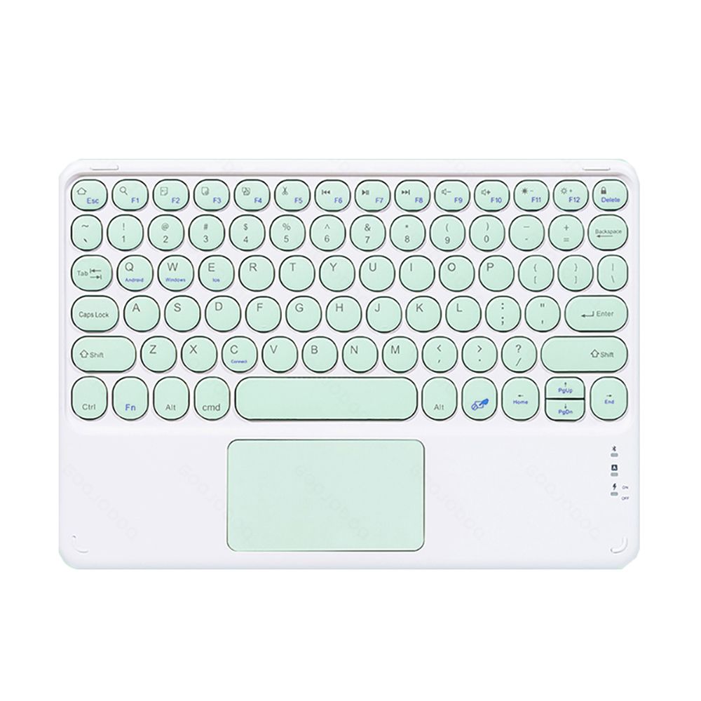 Ultra-Thin Wireless Bluetooth Keyboard and Mouse Combo Rechargeable Touchpad for iPad Xiaomi Samsung Tablet Android IOS Windows: Green Keyboard
