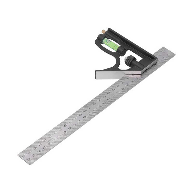 Sliding Gauge Square Ruler Manual Caliper Sliding Ruler Sliding Combination Square Ruler Multipurpose for Industrial Measurement