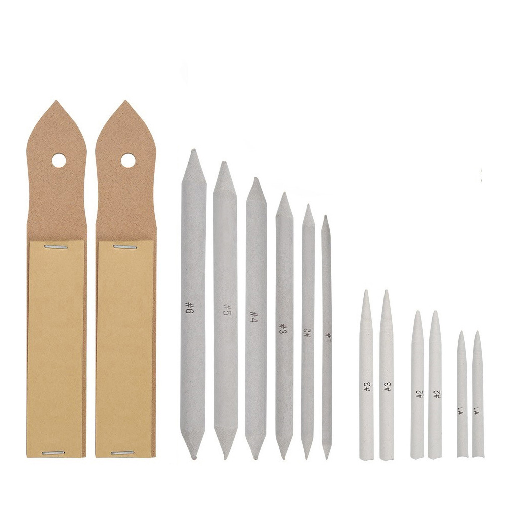14 Pcs/set Paper Blending Stump Pencil Sharpener Sheets Drawing Blending Stump Sketch Accessories