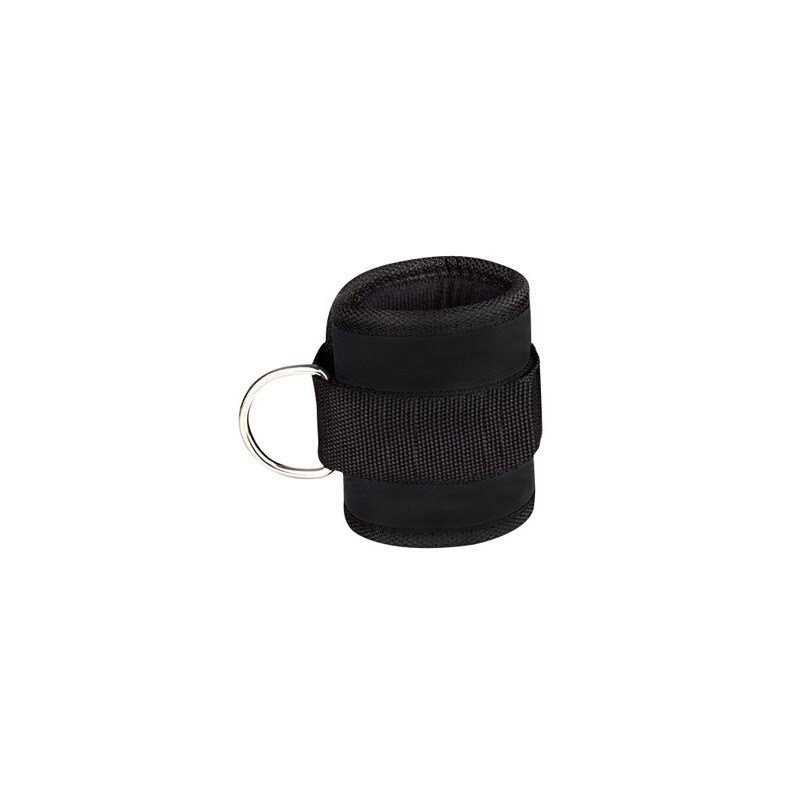 1 uds/2 uds Fitness ajustable D-anillo tobillo Pie de apoyo de tobillo Protector gimnasio pierna polea con hebilla deportes Protector para pies: 1pcs Black