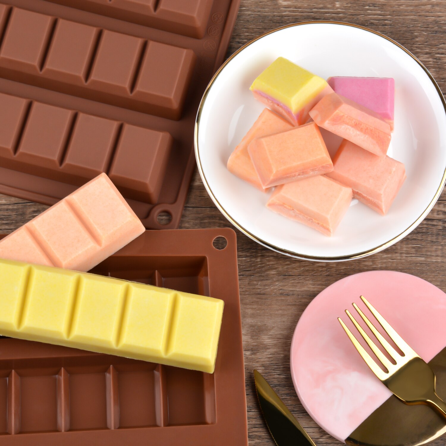 Silikolove chokoladeforme silikone bolcheforme chokolade bolsjer forme silikone chokolade stang silikone støbeforme til vokssmeltninger