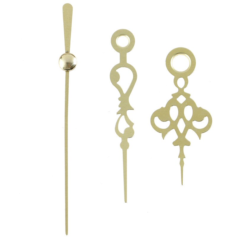 Mécanisme de mouvement d'horloge à Quartz | Pièces pour mains en or bricolage mains remplacement réparation pièces d'horloge murales, Kit: Or
