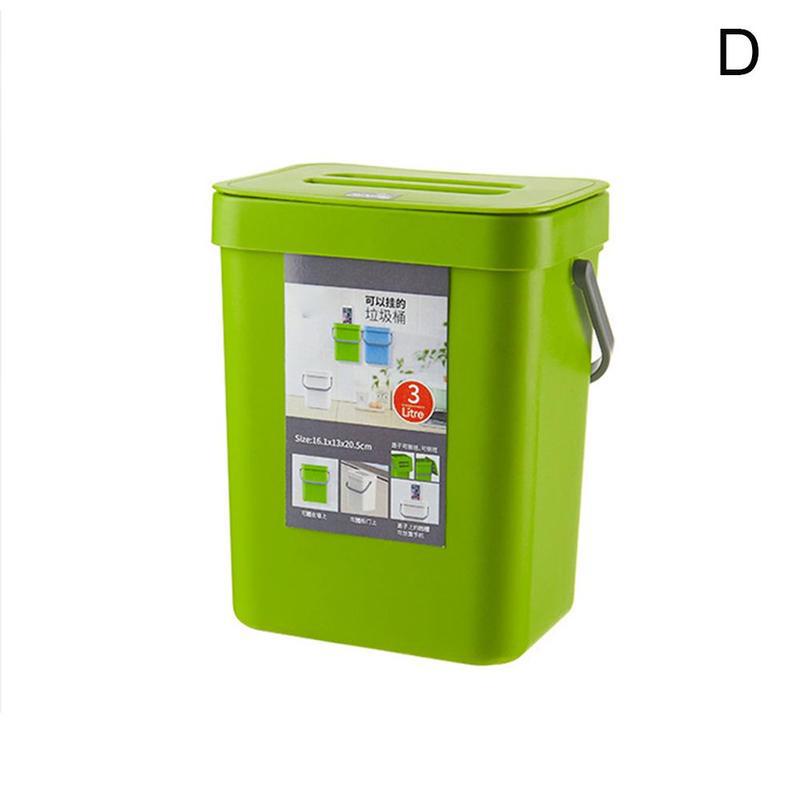 Wall-mounted Sorting Trash Can Kitchen Cabinet Hanging Trash Storage Free Punching Living Room Door Trash Can: DS