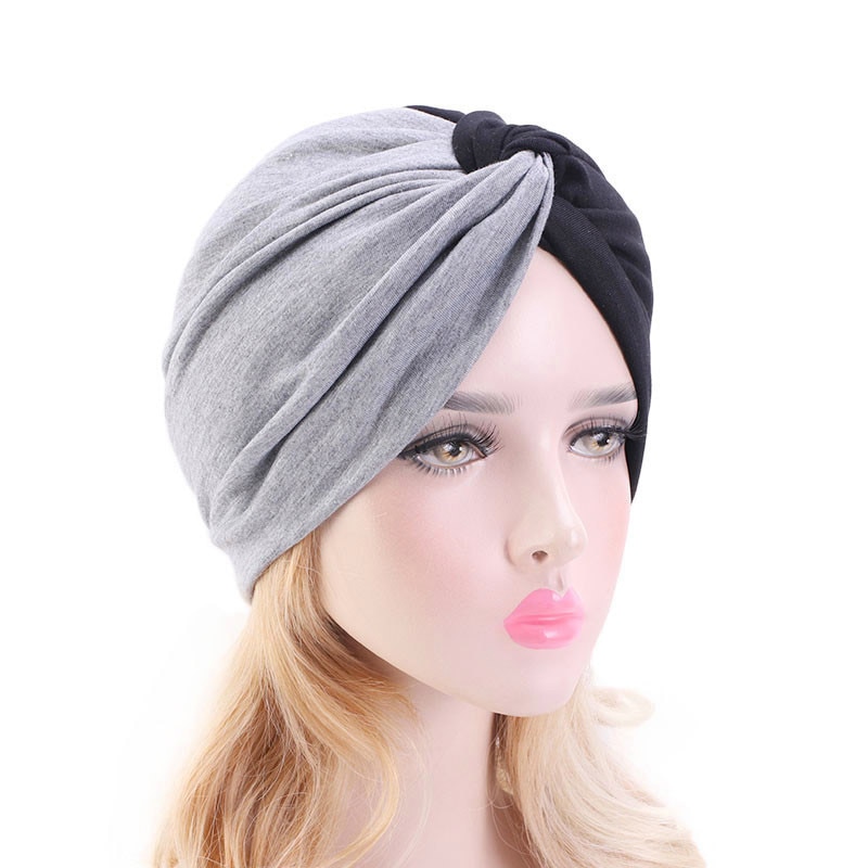 Turban musulman, double couleur, couvre-chef islamique, couvre-chef indien doux, bonnet pour femmes, hijabs intérieur