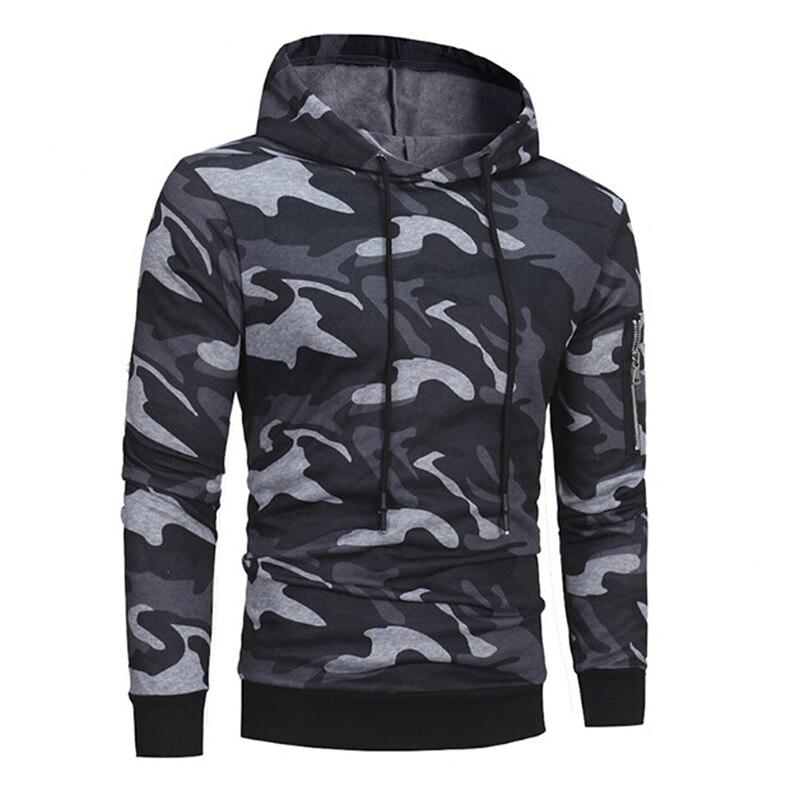 Autumn And Winter Outdoor Sports Hoodie Loose Camouflage Hoodie men&#39;s Sports Track Suit Gym Fitness Training Sports Top