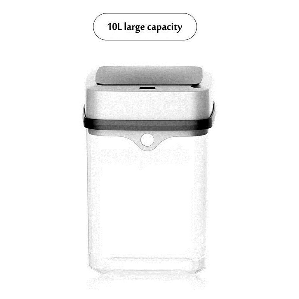 10L Automatic Smart Auto Sensor Dustbin Trash Can Waste Bin Kitchen Garbage AA Battery(Not Include) Intelligent auto induction