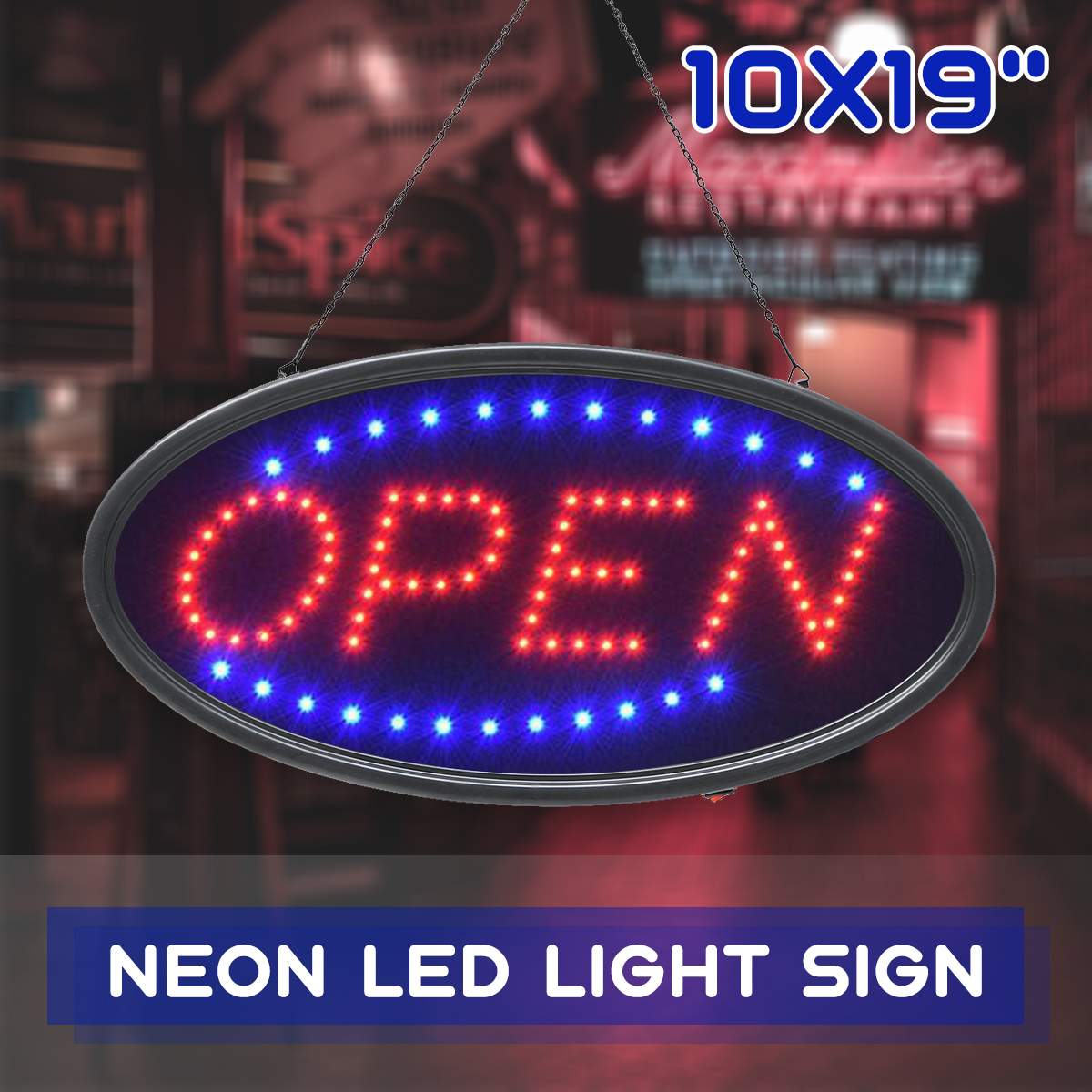 LED Store OPEN Sign Business Shop Bar Neon Signs Bright Advertising Light Board Animated Motion Store Billboard Window Display