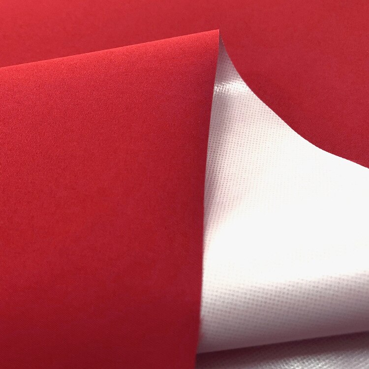 Meetee 100*150cm polyester satin fabeic almindelig åndbar vandtæt diy håndlavet tøj homtextile udendørs telt tilbehør: Rød