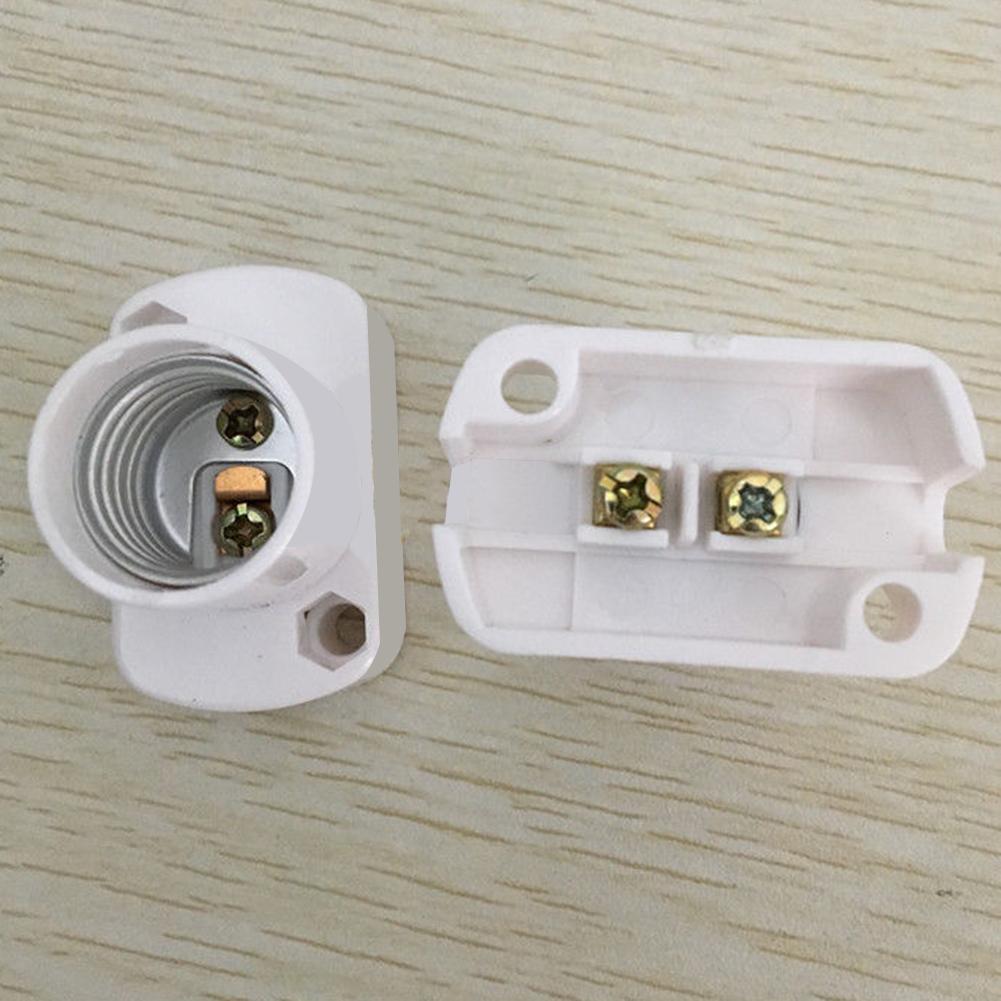 [ Ready Stock ] For E17 White Square Lamp Holder LED Light Bulbs Aging-Test Light Base Lamp Holder