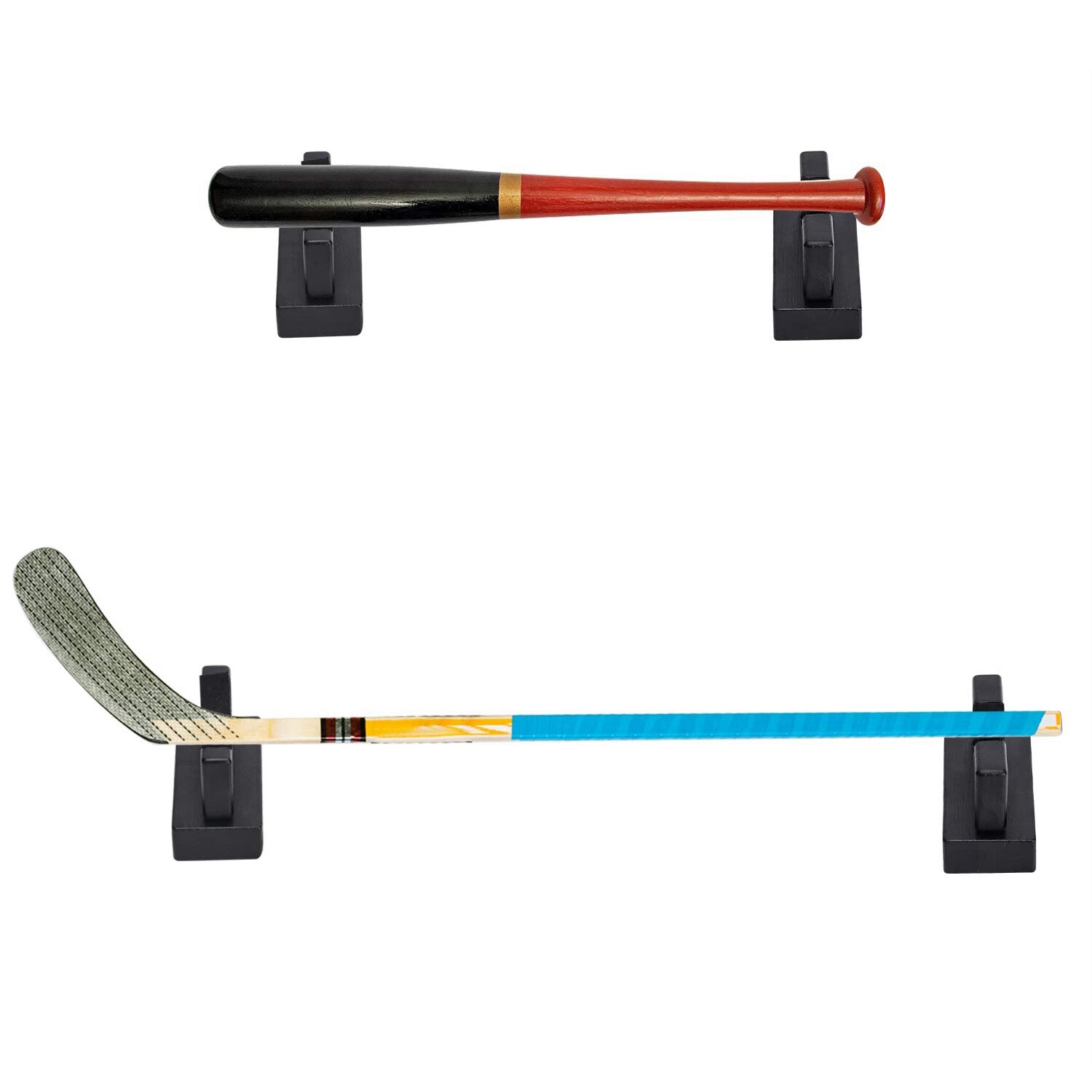 Suporte de exibição de bastão de beisebol, placa de bambu carbonizada, suporte universal de baseball, bastão de beisebol, suporte de softbol, imperdível