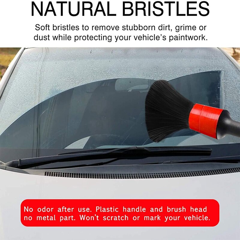 New10Pcs Auto Car Detailing Brush Set Car Interior Cleaning Kit Includes 5 Detail Brush,3 Wire Brush, 2 Air Vent Brush