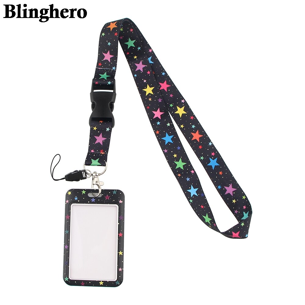 CB0197 Kleurrijke Ster Mobiele Telefoon Lanyard Mode Neck Strap Leuke Lanyards Voor Key Id-kaart Gym Mobiele Telefoon Bandjes Usb badge Lanyard