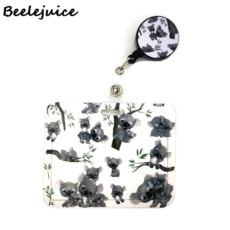 Porte-clés en forme de Koala, joli collier Horizontal, Animal mignon, sangle de cou, lanière, porte-badge: 7