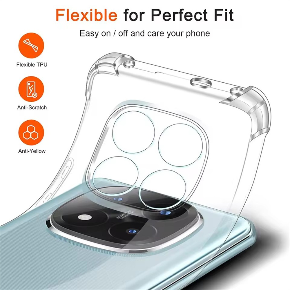 Shockproof Silicone Soft Case For Xiaomi Redmi Note 14 Pro Plus 4G 5G Case For Redmi Note14 13 12 11 Pro Plus Thin Clear Cover