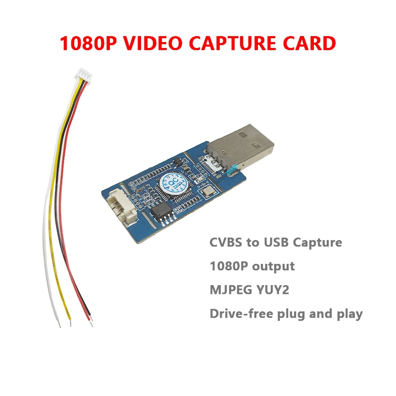 AV CVBS Analoges Signal S-VIDEO Signal zu digitalem USB CVBS zu USB-Aufnahme für Android, kostenloses Plug-and-Play, UVC-freies Laufwerk