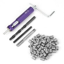 50Pcs Car Thread Repair Kit M8 x 2D Stainless Coiled Wire Screw Threaded Inserts Spanner Wrench Inserts Drill Tap Thread Tool