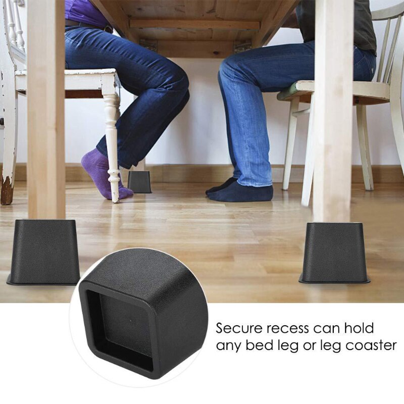 4pcs Protecting Furniture Lift Blocks Leg Feet Furniture Risers Aid For Raising Table Wood Floor bed chair