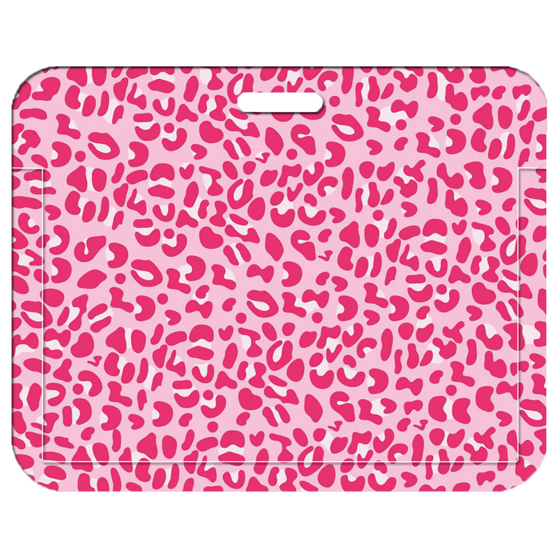 Leopard Women Name Card Cover Campus Card Bag Card Holder ID Card Case Vertical Style: dark blue