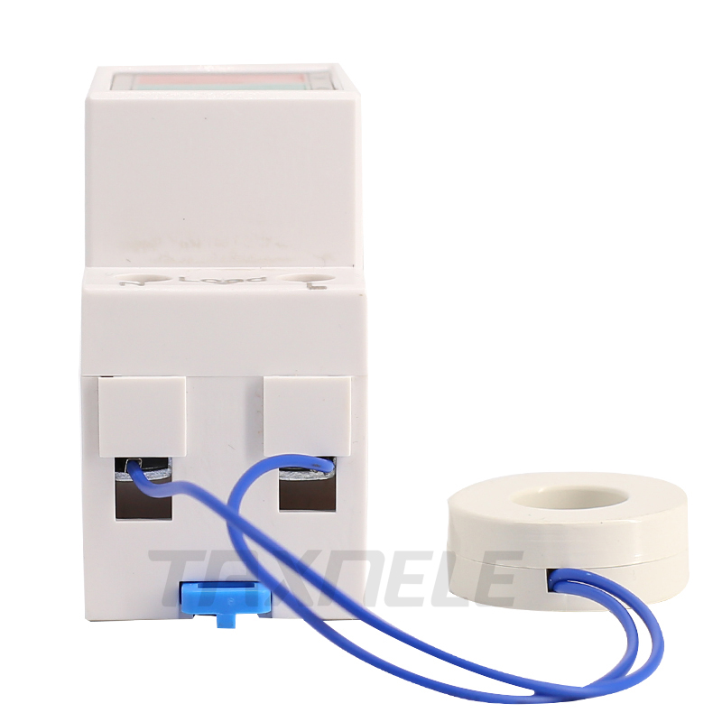 DIN rail AC 160-275V 0-100A 60A Voltmeter Ampèremeter Led Display Spanning Stroom Meter met Transformator