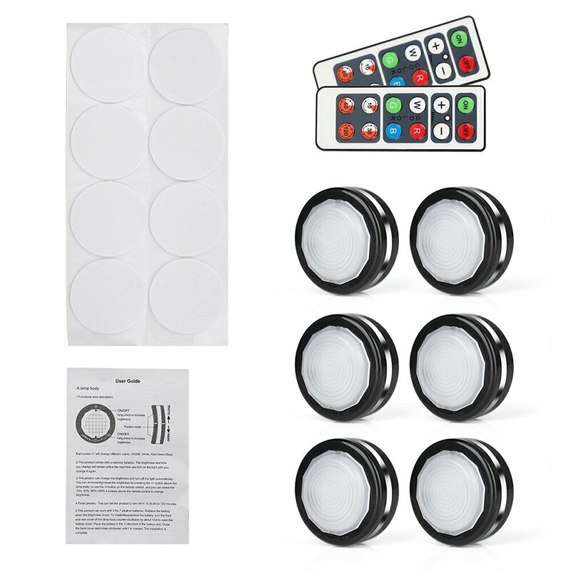 Kast Licht Led Puck Licht Draadloze Onder Kast Licht Onder Teller Licht Met Afstandsbediening Garderobe Keuken Verlichting Lamp