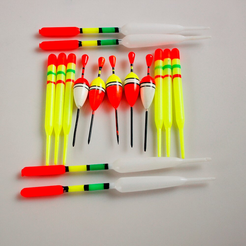 Yolo Fishing Newest 15pcs/Set Assorted Sizes Lot Fishing Lure Floats Bobbers Slip Drift Tube Indicator Fishing Tool
