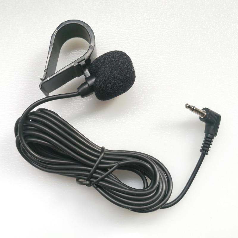 3.5mm 3m Wired Car Navigation GPS Mini Microphone Collar Clip Lavalier Microphone Car DVD Megaphone Loudspeaker Microphones