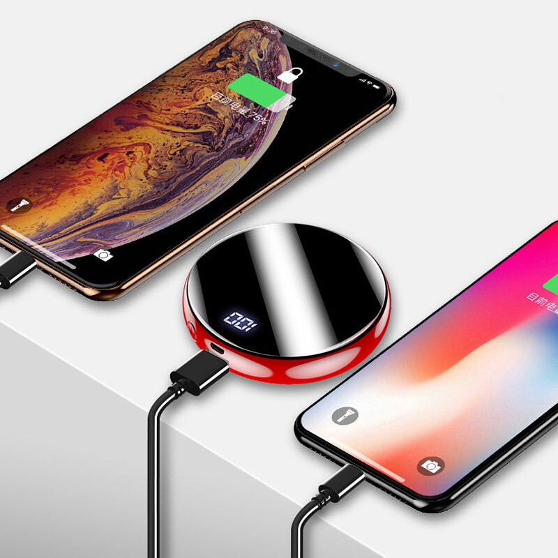 Mini batterie externe portative ronde Micro USB chargeant le chargeur sûr de grande capacité de petite taille pour Xiaomi iphone Samsung Powerbank