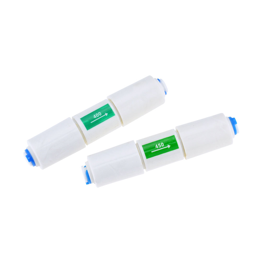 Manguera de ósmosis inversa para sistema de agua residual, limitador de flujo de aguas residuales, 300CC, 450CC, 800CC, 1500CC, 1/4 &quot;OD