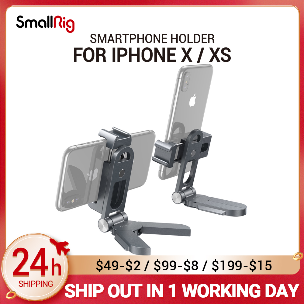 Supporto universale per Smartphone SmallRig per Iphone 13 X XS gabbia di registrazione regolazione panoramica a 360 gradi regolazione inclinazione a 270 gradi 2415