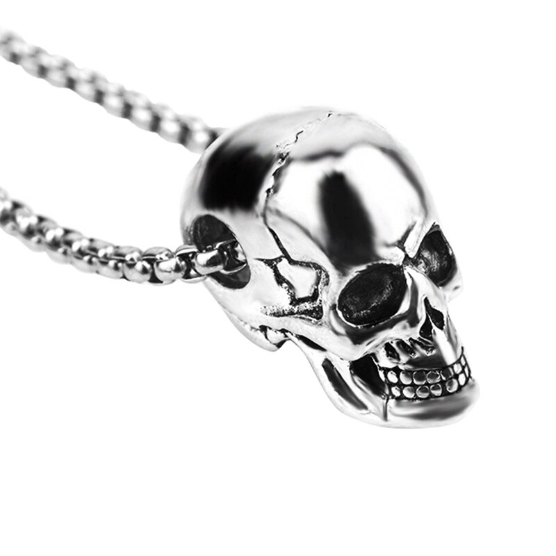 Punk Trendy Schedel Mannen Ketting Rvs Lange Ketting Kettingen Voor Mannen Jongens Hip Hop Halloween Sieraden Vriendje: Default Title