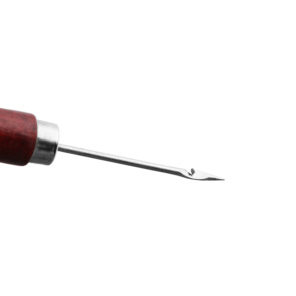 1/3 stk træhåndtag diy læder telt sy syning pin hul hul reparation værktøj hånd søm læderfabrik nål sy tilbehør