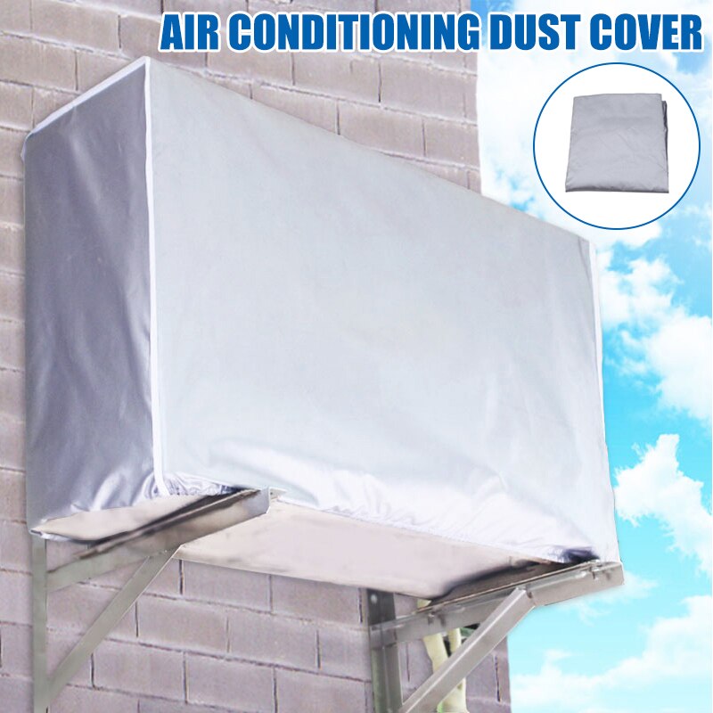 Airconditioner Cover Anti-Dust Anti-Sneeuw Waterdicht Zonneplek Conditioner Protectors Voor Outdoor Zilver Vertragen Machine Aging