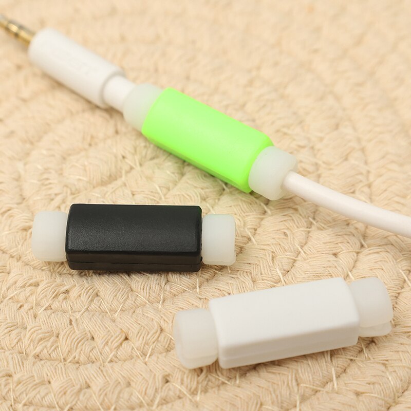 Kabel ochronny pokrowiec słuchawki przewód słuchawek silikonowy trwały ochraniacz do szybkiego ładowania telefonu kabel do transmisji danych Organizer do kabli zarządzanie