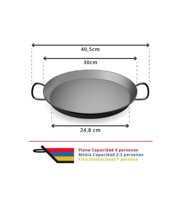 Paella inducción 30 cm para 2-4 personas