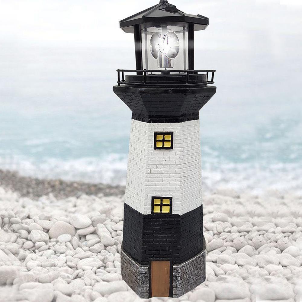 1x Lighthouse Lamp Solar Powered Decorative Light For Yard Patio Decoration Lawn Path Garden V0Z8
