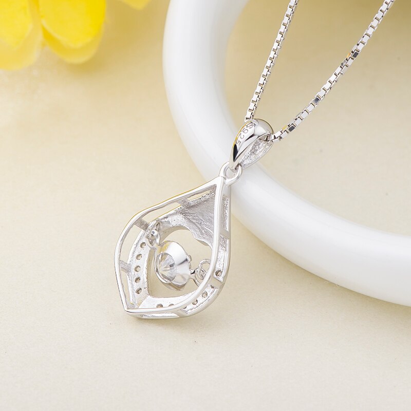 Hanger Sterling Zilveren Ketting 925 Hart Patroon Zirkoon Diamanten Sieraden Dynamische Accessoire Sleutelbeen Ketting