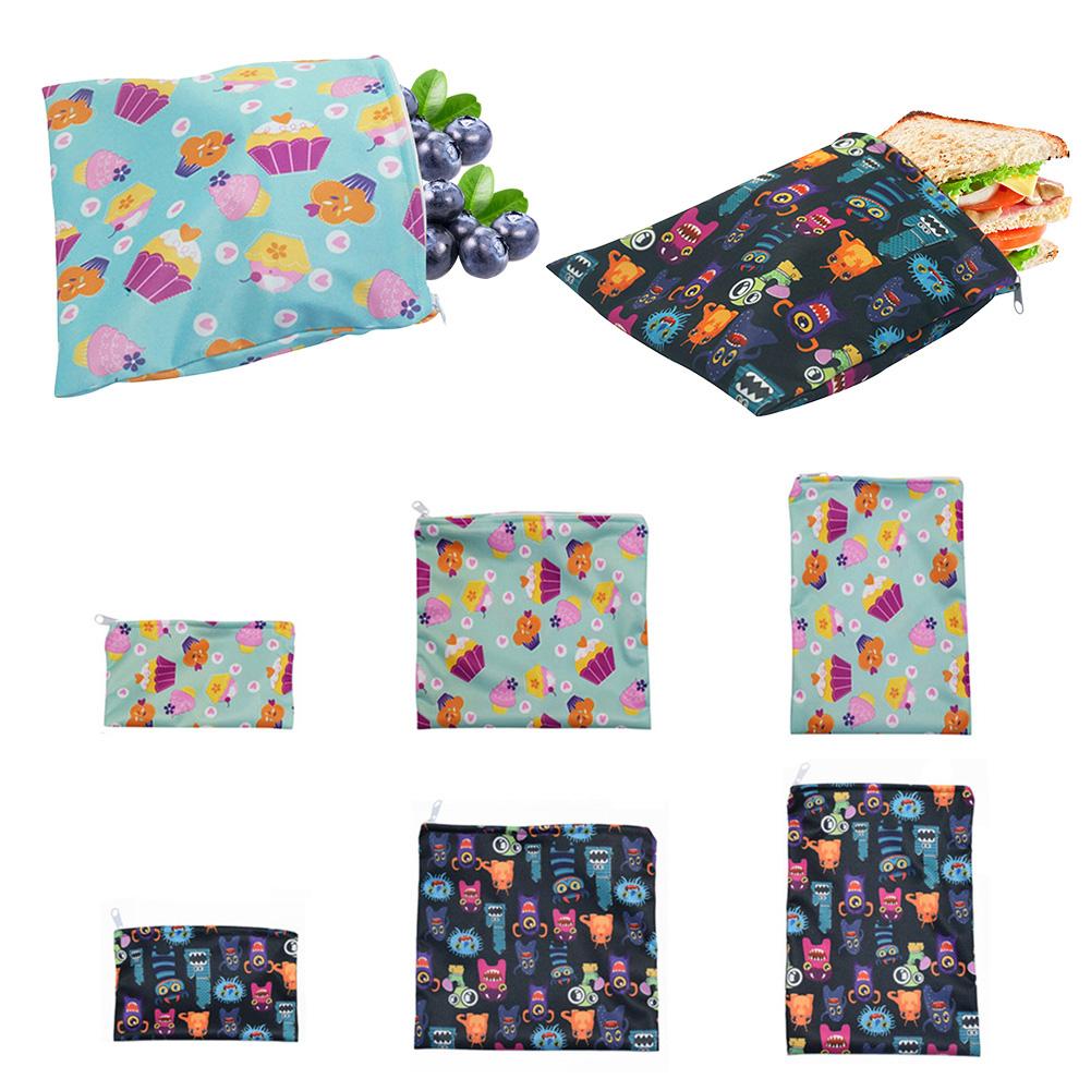 3pcs Reusable Snack Bag Waterproof Bread Sandwich Bag Pouch For School Camping Work Travel