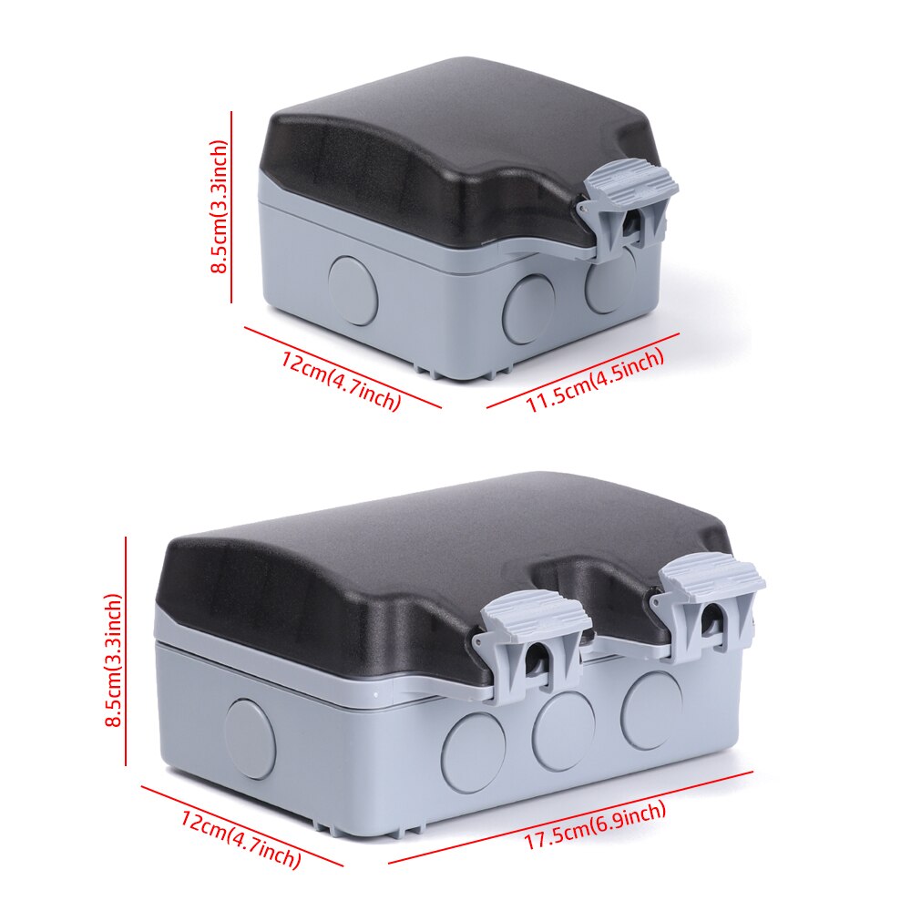 1Pc IP66 Stopcontact Outdoor Waterdichte Duitse Eu Plug Socket Regendicht Outdoor Geschakeld Stopcontact Buiten Gebruik