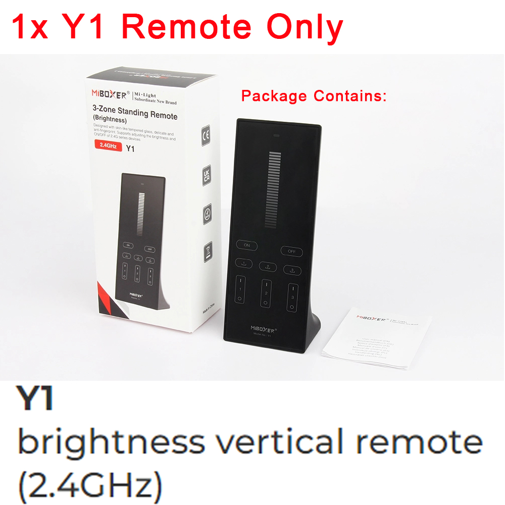 MiLight 2.4G Wireless Dimmer Remote FUT006 FUT007 FUT094 S1-W S1-B S1W+ C1 C3 Y1 Y2 K0 K1 K2 K3 K2S K3S for MiBoxer CCT LED Lamp: Brown