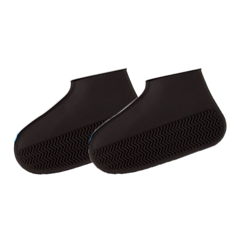 Buty wodoodporny pokrowiec na buty materiał silikonowy Unisex buty ochraniacze akcesoria do butów deszczowy sezon silikonowe pokrowce na buty: Black / L