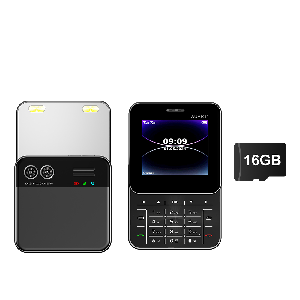 SERVO AUAR11 Roterend schuifscherm Telefoon 2,4-inch display 2G GSM Blacklist Snelheidsknop Kleine mobiele telefoons Op-voor-datum Meertalig: Rood