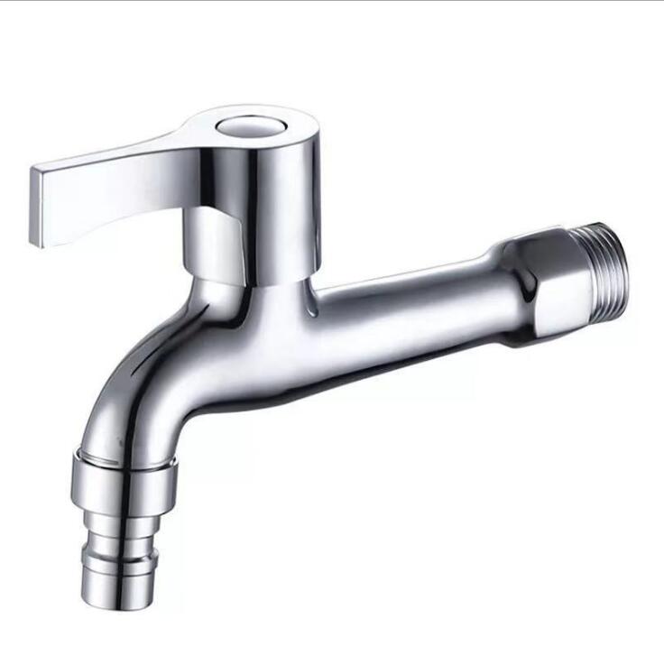 Dofaso Double faucet Wall Mount Washing Machine mop faucet Multi-function outdoor Balcony Water Tap Laundry Bibcock taps 4&#39;&#39;: length tap