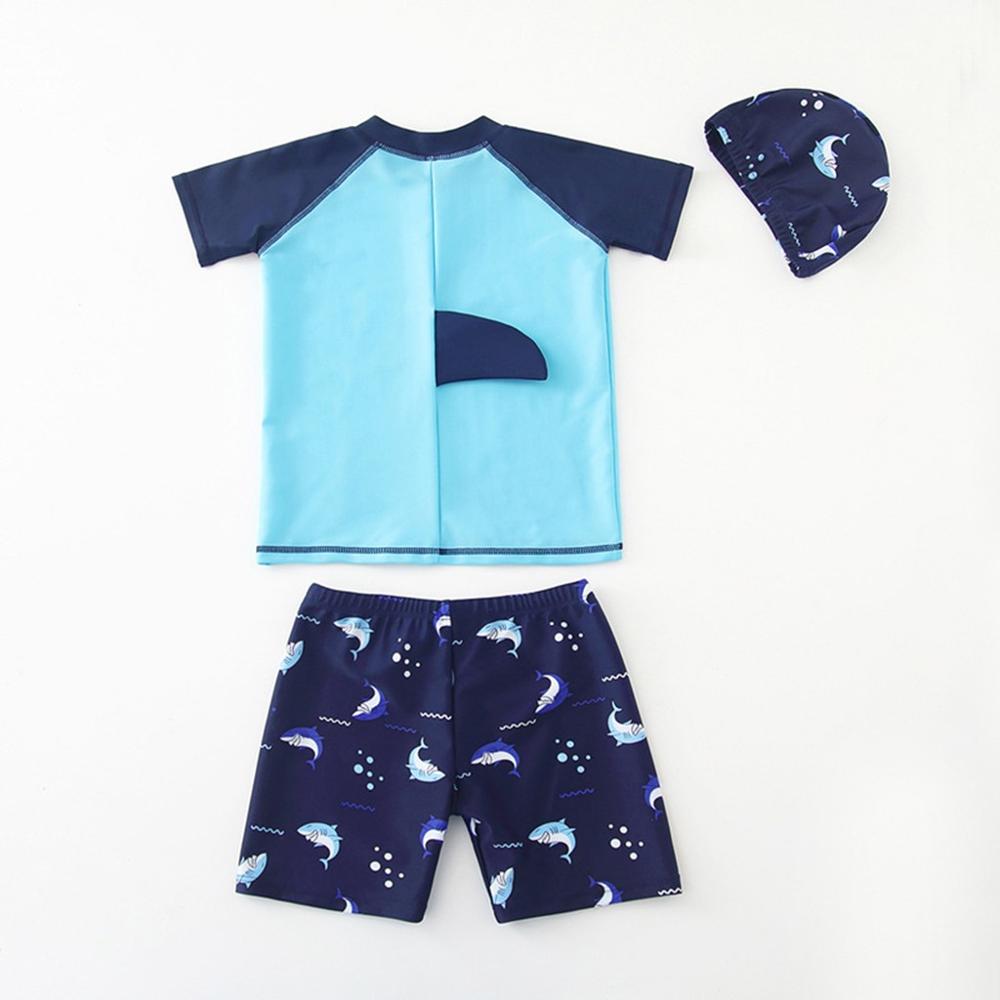 Conjunto de traje de baño con estampado de animales de dibujos animados para niños, traje de baño de dos piezas para surfear a la para niños, traje de baño para niños RL2