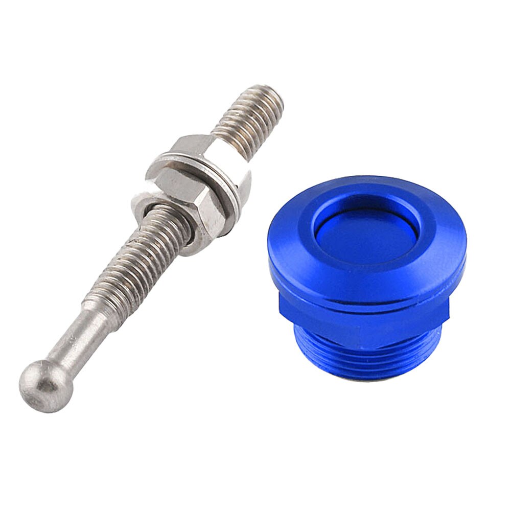 1 Set Universal Car Bonnet Hood pasador de cierre Kit de bloqueo Botón de liberación rápida aluminio y acero inoxidable: Blue as described