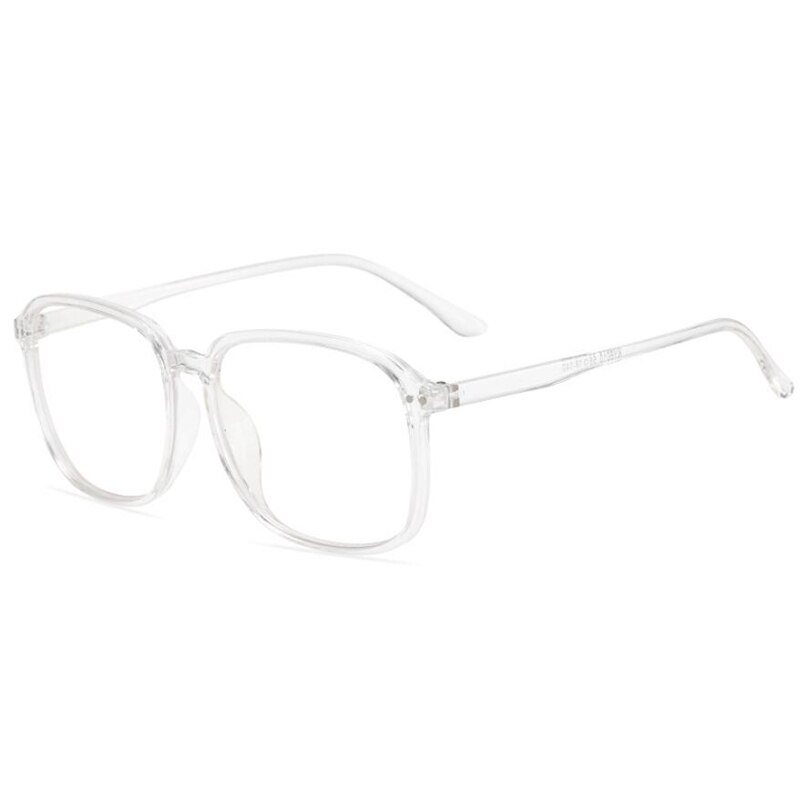 Con marco grande gafas graduadas para miopía mujeres hombres ultraligero transparente PC prescripción gafas 0-0,5-1,0-1,5 To-6,0: Custom Prescription / Transparent