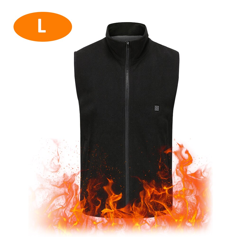 Elektrische Verwarmde Vest Mannen Vrouwen Verwarming Vest Thermische Warme Kleding Usb Verwarmde Outdoor Vest Winter Verwarmde Jas: L