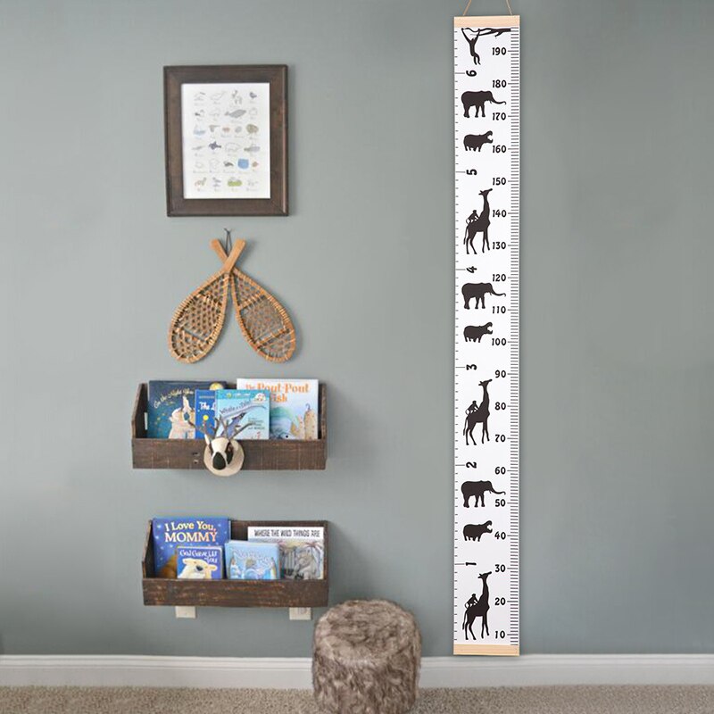 Baby Child Kids Height Ruler Growth Size Chart Height Measure Ruler Wall Sticker For Room Home Decoration INS