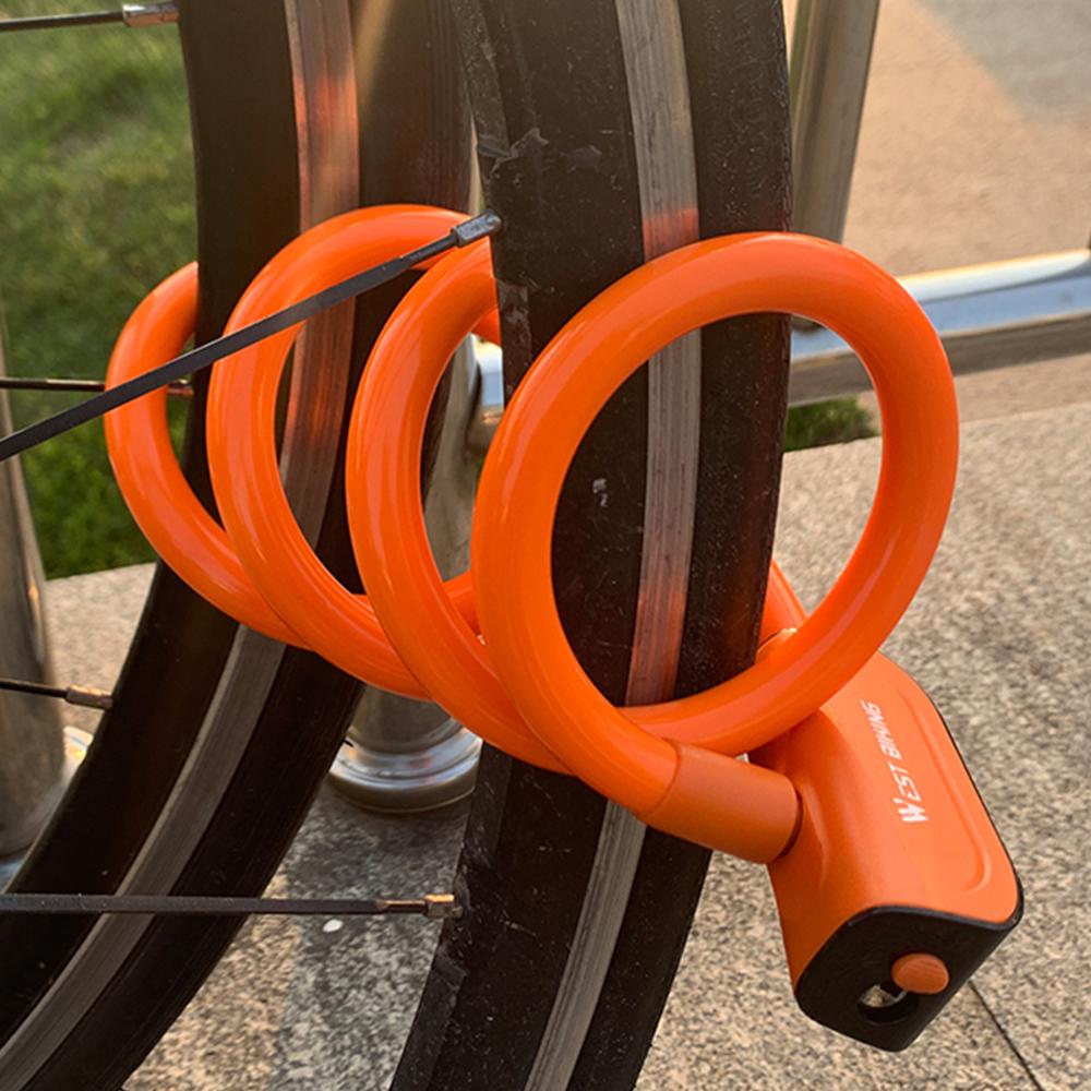 Candado para bicicleta MTB, seguridad antirrobo de 1,2 m, candados para cables de acero para bicicletas, elementos de reparación antiresistencia para exteriores para ciclismo occidental