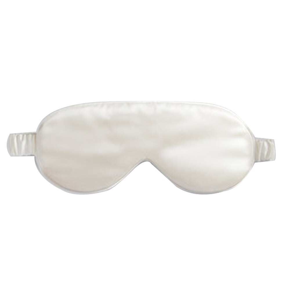 100% 3d silke myk sovemaske naturlig sovende øyemaske øyenskygge deksel skygge øyelapp myk bærbar 100% 3d silke øyepleie maske: Hvit