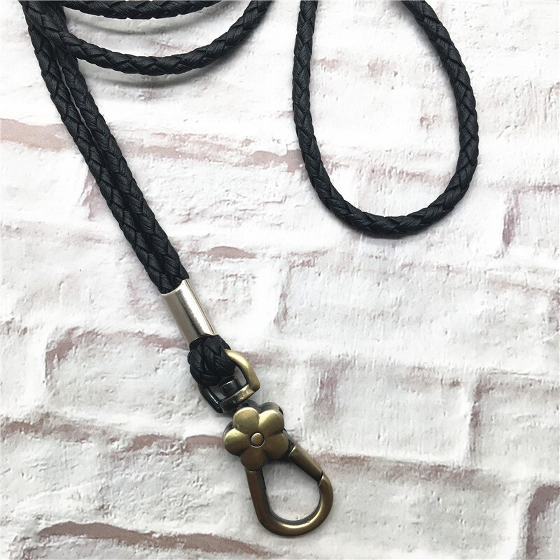 Soft Braided Lanyard Bronze Buckle Lanyard for keys ID Card Gym Mobile Phone Straps USB badge holder DIY Hang Rope